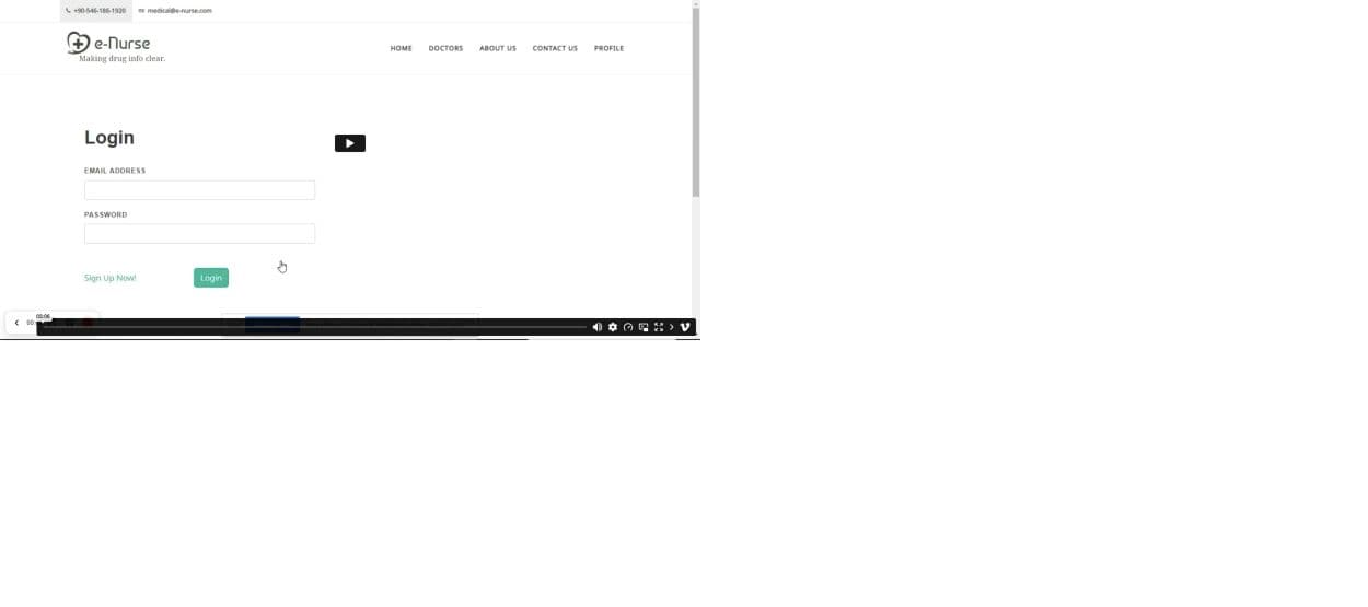e-Nurse interface preview